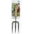 Nature 3-prong hand fork with wooden handle, gardening tool for loosening soil, weeding, and planting