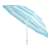 DALIA beach umbrella, blue and white striped, 180 cm, angled view