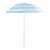 DALIA beach umbrella, blue and white striped, 180 cm, front view
