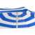 DALIA beach umbrella, blue and white striped, 180 cm, close-up of the canopy