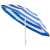 DALIA beach umbrella, blue and white striped, 180 cm, top view