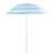 DALIA beach umbrella, blue and white striped, 180 cm, front view