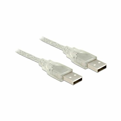 DELOCK USB Kabel A -> A St/St 0.50m transparent (83886) 173774014 - Delock