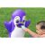 Child playing with Bestway Inflatable Penguin, outdoor fun