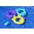 Inflatable fish-shaped swim rings for kids, pool toys