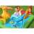 Kids playing in the Bestway Jurassic Splash Play Center inflatable pool with dinosaur theme, slide, and water toys