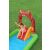 Girl sliding down the Bestway Dinosaur World inflatable slide