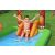 Boy sliding down the Bestway Dinosaur World inflatable slide