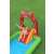 Child playing on the slide of the Bestway Jurassic Splash Play Center inflatable pool with dinosaur theme