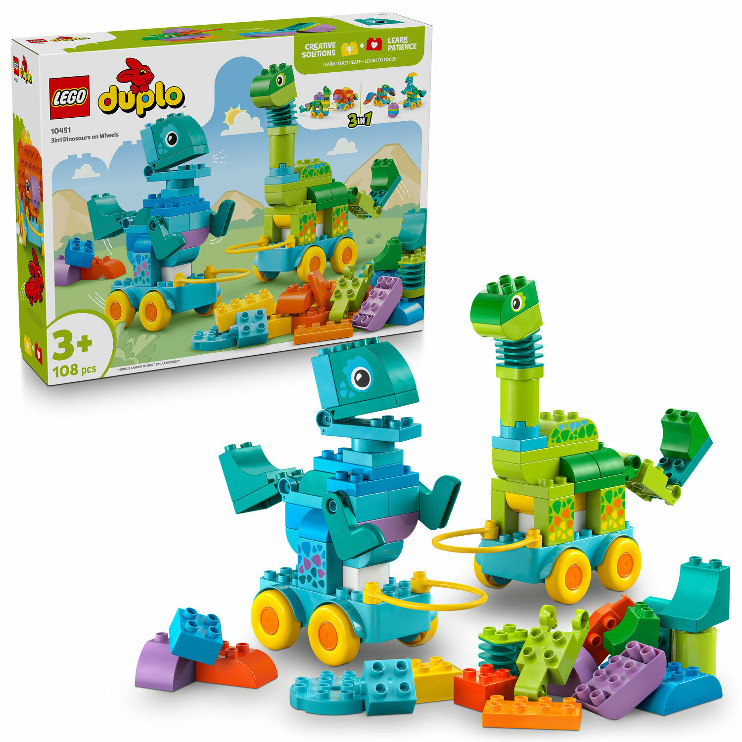 E-shop LEGO® DUPLO® 3 v 1: Dinosaury na kolieskach 10451