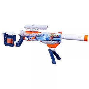 Nerf Loadout Arctic Zerostriker blaster personalizabil cu lunetă și bipod - Hasbro Arme de jucărie, gloante