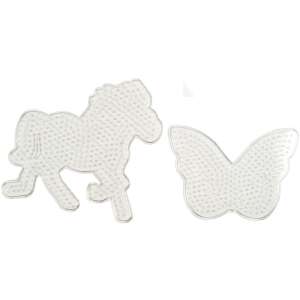 Ló és pillangó gyöngyképekhez sablon, 2 darabos készlet, nagy méret - Playbox