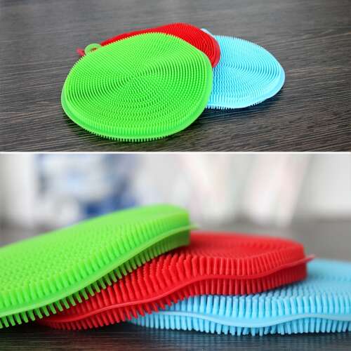 Szilikon Mosogatószivacs - 3 db - 12cm