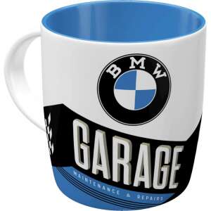 BMW Garage Mug, ceramic mug with BMW logo and garage design - Serving