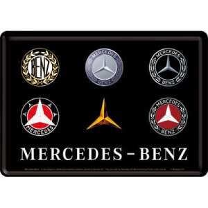 Retro Mercedes-Benz greeting card with various logos - Greeting Card, Invitation