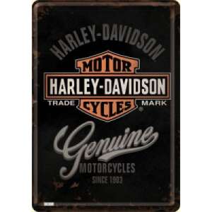 Harley Davidson Genuine Motorcycles Metal Sign - Greeting Card, Invitation