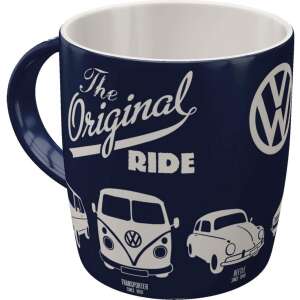 Hrnček VW Original Ride, modrý keramický hrnček s logom VW a klasickými dizajnmi automobilov - Nonbrand Hrnčeky