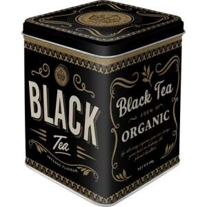 Black Tea Tin, 100% Organic, Intense Flavor, Decorative Tea Box - Kitchen Storage Container