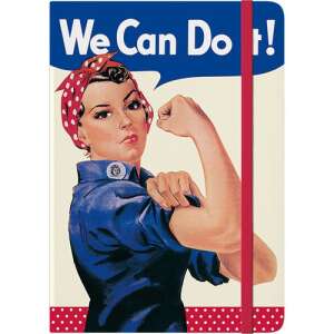 We Can Do It! Notebook, A5 size, 128 pages, hardback, embossed design, with inner pocket - Office paper product