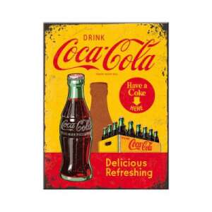 RETRO Coca Cola Yellow - Hűtőmágnes 39329145 