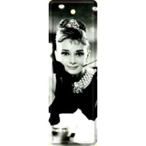 Audrey Hepburn RETRO bookmark, metal bookmark with paper backing - Bookmark