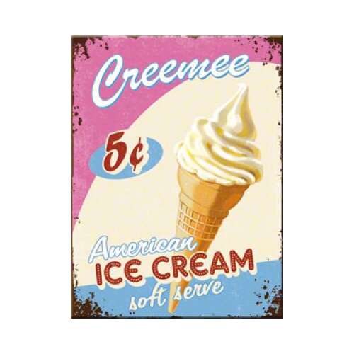 Retro ice cream soft serve fridge magnet