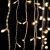 Close-up of DekorTrend Crystalline LED curtain lights, warm white