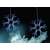 Şir de luminițe LED DekorTrend cu gheață de zăpadă, prim-plan cu 2 fulgi de nea