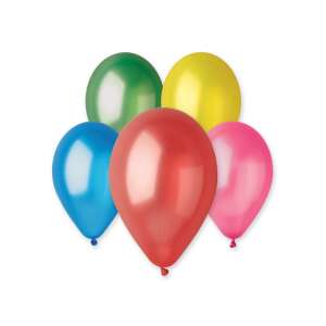 Sortiment von 5 Metallic-Ballons in verschiedenen Farben, 26 cm - Luftballons