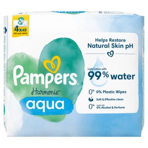Pampers Harmonie Aqua chusteczki nawilżane 4x48szt.
