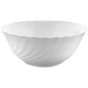 Luminarc Opál 24 cm-es fehér salátástál, edzett üvegből, mikrózható és mosogatógépben mosható - Tál