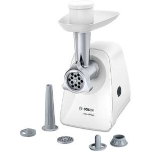Bosch SmartPower electric meat grinder, white, with sausage stuffer and kebbe attachment - Meat Grinder