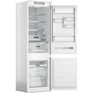 Whirlpool WHC18 T594 beépíthető hűtőszekrény fagyasztóval, fehér, nyitott ajtó nézet - Beépíthető hűtőszekrény