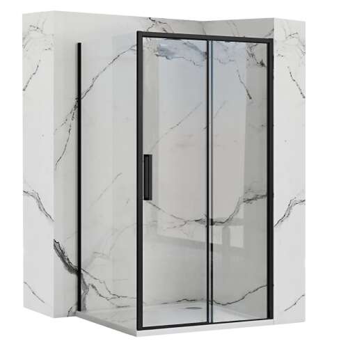 Sarok Zuhanykabin Rapid Slide - Fekete - 1090-1310x1950 mm 96308551