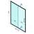 Sarok zuhanykabin Rapid Slide, black frame, sliding door, shower cabin, dimensions
