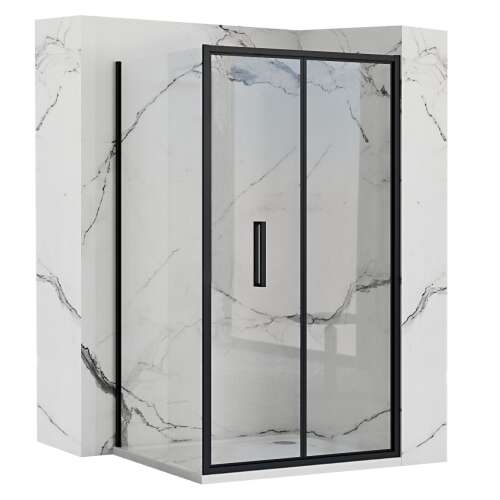 Sarok zuhanykabin Rapid Fold - Fekete - 80x195 cm 96309183