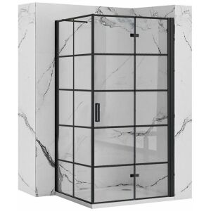 Rea Molier 90x90 cm corner shower enclosure with black frame - Rea