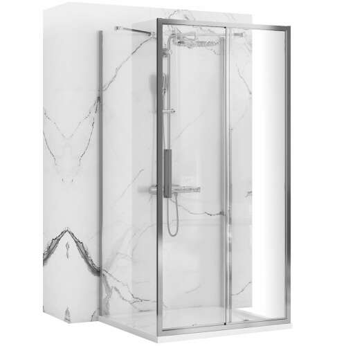 REA Rapid Slide Chrome shower enclosure, elegant design, easy clean coating