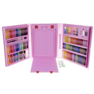 208 részes kreatív festő színező rajzkészlet rózsaszín táskával