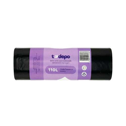 t&depo 110L extra strong garbage bags, 10 bags per roll, 60x100cm