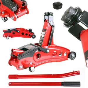 Crică hidraulică Big Red de 2 tone, înălțime de ridicare 130-350mm, cu mâner și roți, crică auto, crică de garaj, crică auto - Cricuri