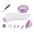 Șlefuitor electric pentru unghii și uscător în cutie, 5 freze interschimbabile, liliac