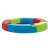 Colorful plastic sandbox with foldable benches, perfect for outdoor play