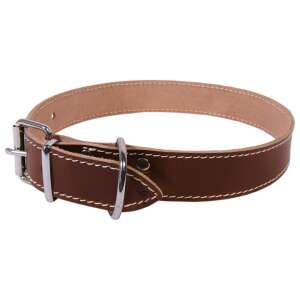 Exotic-K L5 barna bőr kutyanyakörv, 4 cm széles, 63 cm hosszú - Állattartás