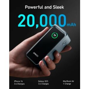 Захранваща банка Anker Prime 20000mAh 200W в ръка, зареждаща iPhone, Galaxy, MacBook - Външна батерия и Powerbank