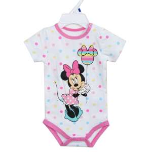 DISNEY Minnie Maus Baby Body, 6-9 Monate, weiß mit bunten Punkten und Minnie Maus Druck - Babys & Toddler