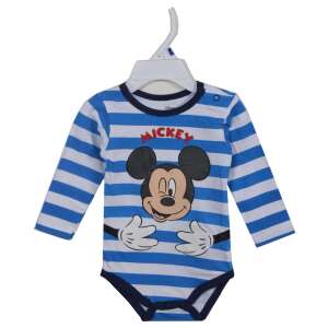 Blau-weiß gestreiftes Langarm-Babybody mit Mickey Mouse-Druck, Disney - Babys & Toddler