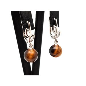 Tigrisszem Fülbevaló - 10 mm Golyó - Ezüst 120425866 - Női ékszer