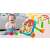 MalPlay 3-in-1 Musical Walker, Activity Table and Play Center, Green and Blue, showing the walker, table, and a baby playing with blocks