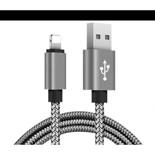 Extra strapabíró szürke Lightning - USB kábel iPhone-hoz - Lightning kábel